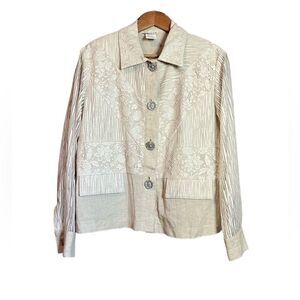Alexa em linen blend blazer